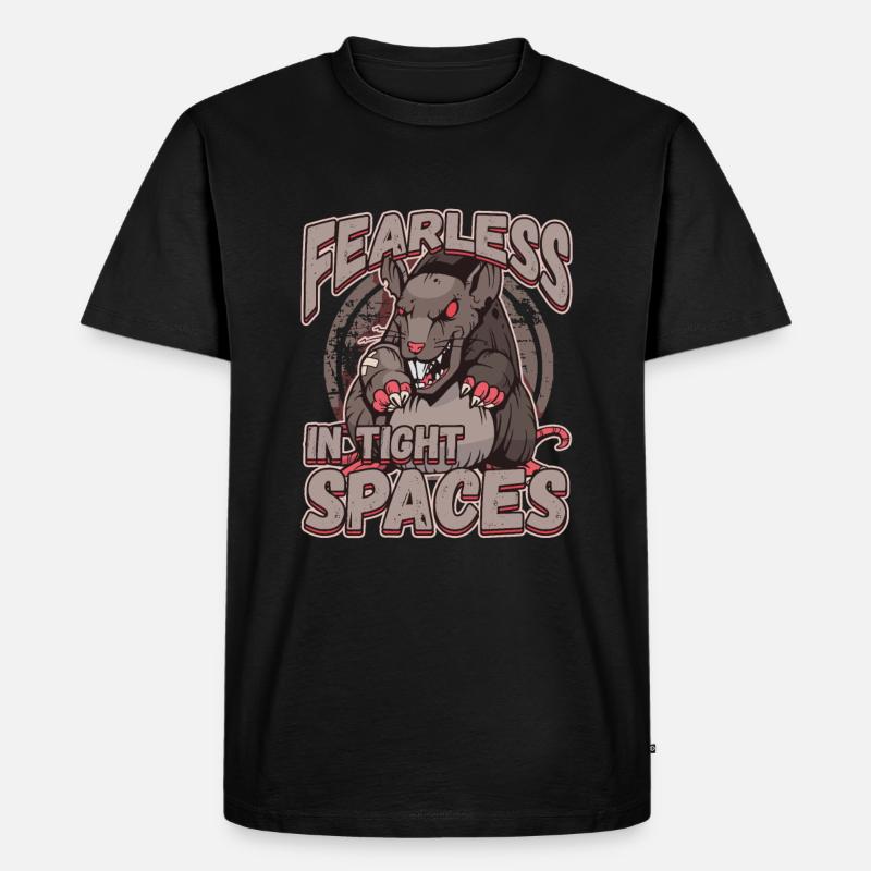 Fearless in Tight Spaces - Männer Premium Bio T-Shirt - Schwarz