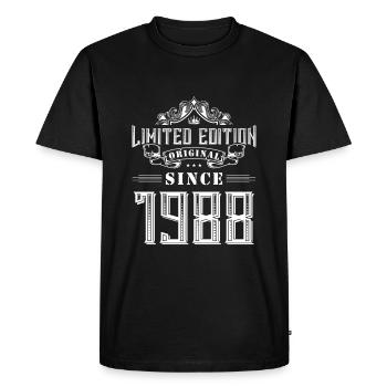 Édition limitée 1988 - T-shirt Premium bio Homme - noir - Devant - Nico (187cm)