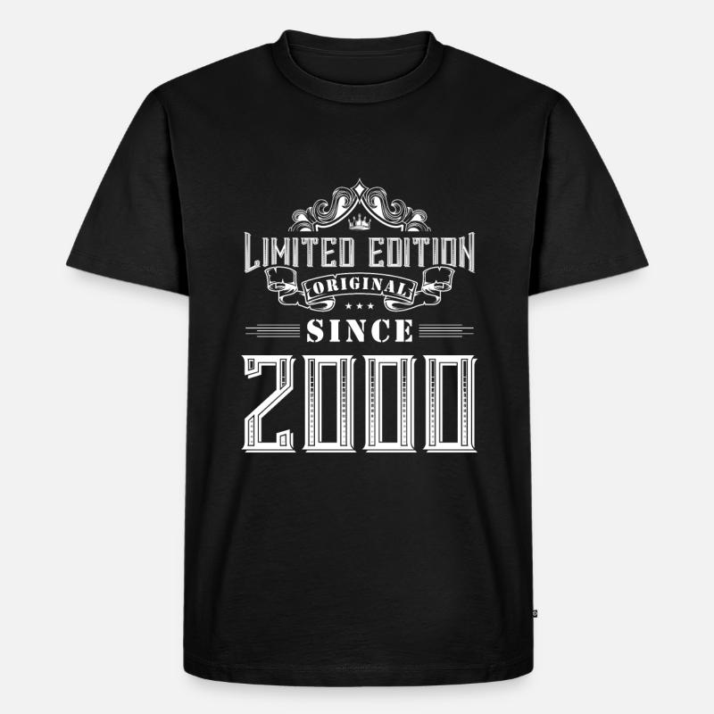 2000 limited edition - Männer Premium Bio T-Shirt - Schwarz
