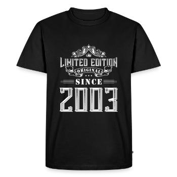 Édition limitée 2003 - T-shirt Premium bio Homme - noir - Devant - Nico (187cm)