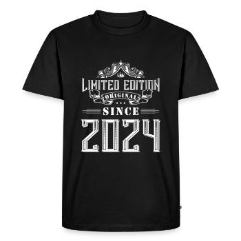 Édition limitée 2024 - T-shirt Premium bio Homme - noir - Devant - Nico (187cm)