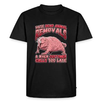 Dead Animal Removals for a Pest Control Technician - Men's Premium Organic T-Shirt - black - Front - Nico (187cm)