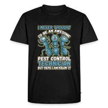 Pest Control Technician is Killin' It Pest - Men's Premium Organic T-Shirt - black - Front - Nico (187cm)