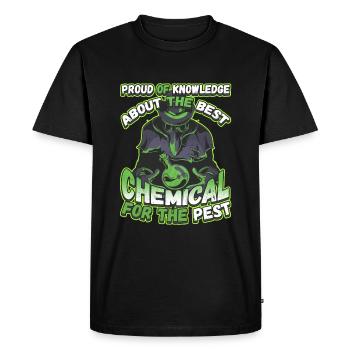 Connaissance du meilleur produit chimique pour le ravageur - T-shirt Premium bio Homme - noir - Devant - Nico (187cm)