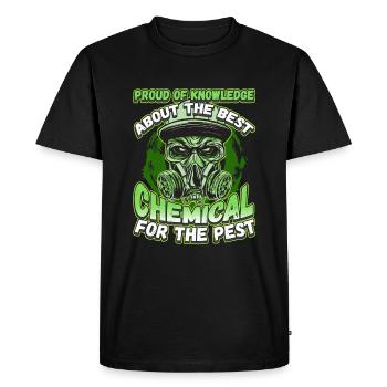 Connaissance du meilleur produit chimique pour le ravageur - T-shirt Premium bio Homme - noir - Devant - Nico (187cm)