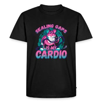 Sealing Caps Is My Cardio for a Pest Control - Men's Premium Organic T-Shirt - black - Front - Nico (187cm)