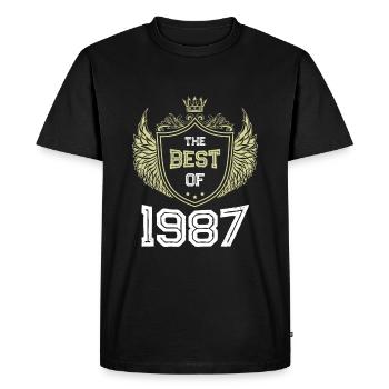 1987 best of - Men's Premium Organic T-Shirt - black - Front - Nico (187cm)