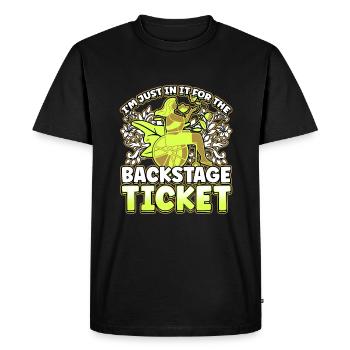 Conception de fauteuil roulant pour handicapés pour une amputation - T-shirt Premium bio Homme - noir - Devant - Nico (187cm)