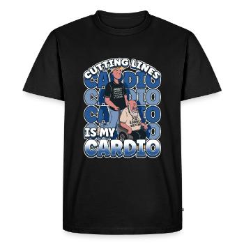 Conception de fauteuil roulant pour handicapés pour une amputation - T-shirt Premium bio Homme - noir - Devant - Nico (187cm)