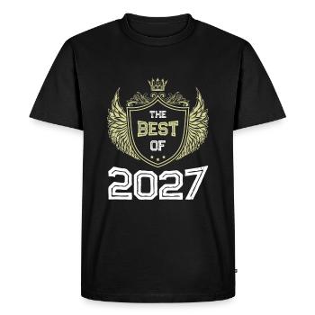 2027 best of - Men's Premium Organic T-Shirt - black - Front - Nico (187cm)