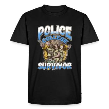 Law Enforcment Design for a Police Officer - Men's Premium Organic T-Shirt - black - Front - Nico (187cm)