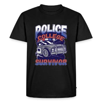 Law Enforcment Design for a Police Officer - Men's Premium Organic T-Shirt - black - Front - Nico (187cm)