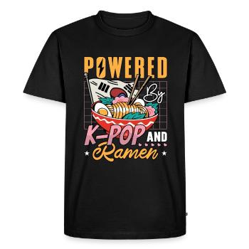 KPop Fashion Design for a Ramen Noodle Bowl Fan - Men's Premium Organic T-Shirt - black - Front - Nico (187cm)