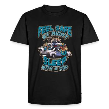 Law Enforcment Design for a Police Officer - Men's Premium Organic T-Shirt - black - Front - Nico (187cm)