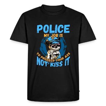 Law Enforcment Design for a Police Officer - Men's Premium Organic T-Shirt - black - Front - Nico (187cm)