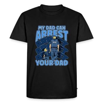 Law Enforcment Design for a Police Officer at - Men's Premium Organic T-Shirt - black - Front - Nico (187cm)