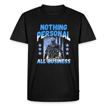 Law Enforcment Design for a Police Officer - Men's Premium Organic T-Shirt - black - Front - Nico (187cm)