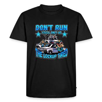 Law Enforcement Design for a Police Officer - Men's Premium Organic T-Shirt - black - Front - Nico (187cm)