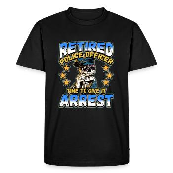 Law Enforcement Design for a Police Officer - Men's Premium Organic T-Shirt - black - Front - Nico (187cm)