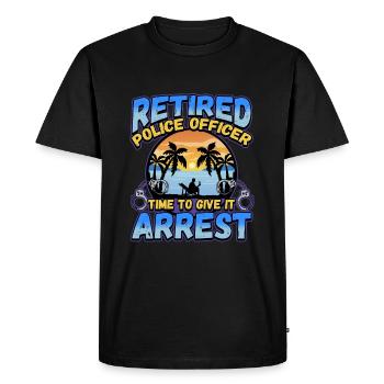 Law Enforcement Design for a Police Officer - Men's Premium Organic T-Shirt - black - Front - Nico (187cm)