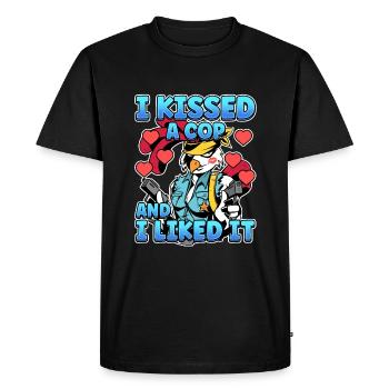 Law Enforcement Design for a Police Officer - Men's Premium Organic T-Shirt - black - Front - Nico (187cm)