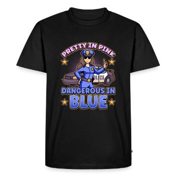 Law Enforcement Design for a Police Officer - Men's Premium Organic T-Shirt - black - Front - Nico (187cm)