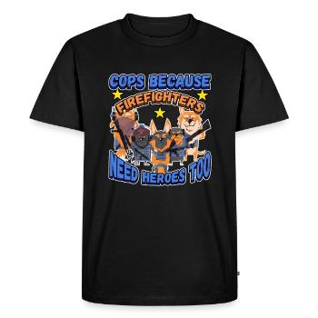 Law Enforcement Design for a Police Officer - Men's Premium Organic T-Shirt - black - Front - Nico (187cm)