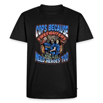 Law Enforcement Design for a Police Officer - Men's Premium Organic T-Shirt - black - Front - Nico (187cm)