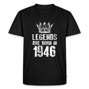 Légendes de 1946 nées en - T-shirt Premium bio Homme - noir - Devant - Nico (187cm)