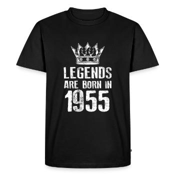 1955 legends born in - Men's Premium Organic T-Shirt - black - Front - Nico (187cm)