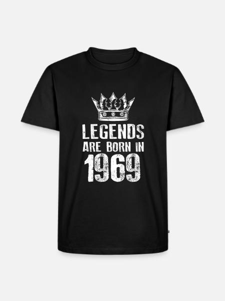 1969 legends born in - Men's Premium Organic T-Shirt - black