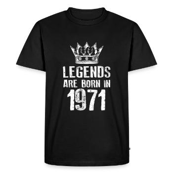 1971 légendes nées en - T-shirt Premium bio Homme - noir - Devant - Nico (187cm)