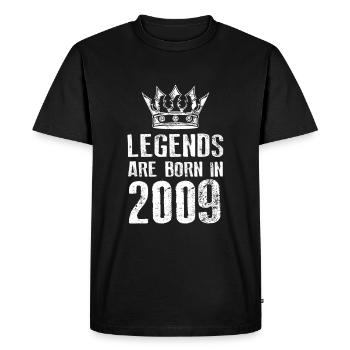 Légendes de 2009 nées en - T-shirt Premium bio Homme - noir - Devant - Nico (187cm)
