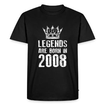 Légendes de 2008 nées en - T-shirt Premium bio Homme - noir - Devant - Nico (187cm)