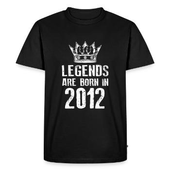 2012 legends born in - Men's Premium Organic T-Shirt - black - Front - Nico (187cm)