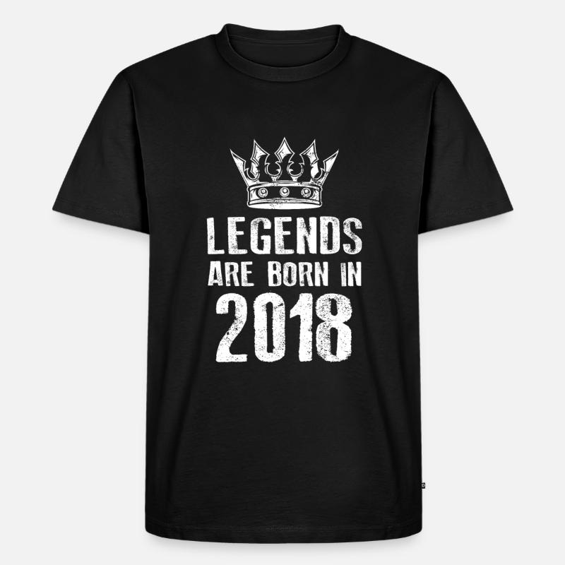 2018 legends born in - Männer Premium Bio T-Shirt - Schwarz