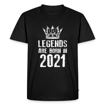 Légendes 2021 nées en - T-shirt Premium bio Homme - noir - Devant - Nico (187cm)