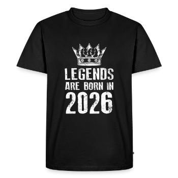 2026 legends born in - Men's Premium Organic T-Shirt - black - Front - Nico (187cm)