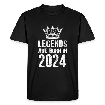 Légendes 2024 nées en - T-shirt Premium bio Homme - noir - Devant - Nico (187cm)