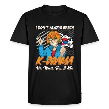 Design pop coréen pour un fan de mode K-Pop - T-shirt Premium bio Homme - noir - Devant - Nico (187cm)