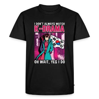Design pop coréen pour un fan de mode K-Pop - T-shirt Premium bio Homme - noir - Devant - Nico (187cm)