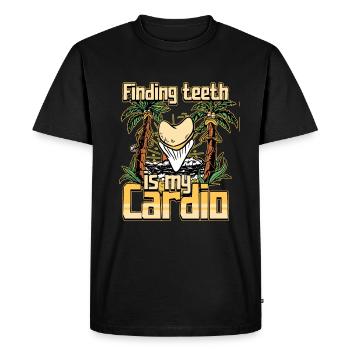 Conception de collecteur de dents fossiles pour un fossile de requin - T-shirt Premium bio Homme - noir - Devant - Nico (187cm)