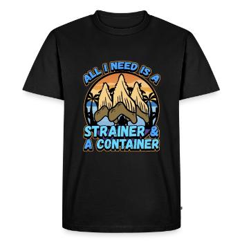 Conception de collecteur de dents fossiles pour un fossile de requin - T-shirt Premium bio Homme - noir - Devant - Nico (187cm)