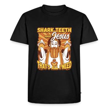 Conception de collecteur de dents fossiles pour un fossile de requin - T-shirt Premium bio Homme - noir - Devant - Nico (187cm)