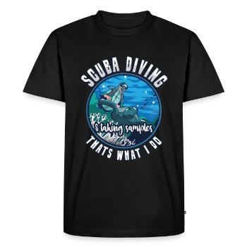 Conception en sciences de la mer pour un étudiant en océan - T-shirt Premium bio Homme - noir - Devant - Nico (187cm)