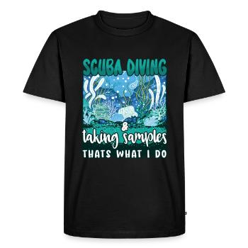 Conception en sciences de la mer pour un étudiant en océan - T-shirt Premium bio Homme - noir - Devant - Nico (187cm)