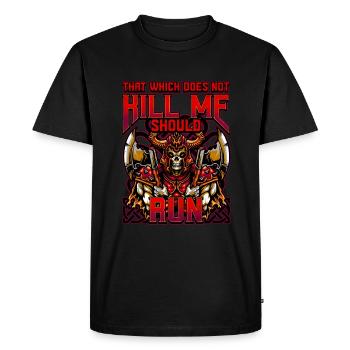 Norse Viking Mythology Design for Viking Warriors - Men's Premium Organic T-Shirt - black - Front - Nico (187cm)
