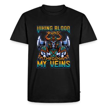 Norse Viking Mythology Design for Viking Warriors - Men's Premium Organic T-Shirt - black - Front - Nico (187cm)