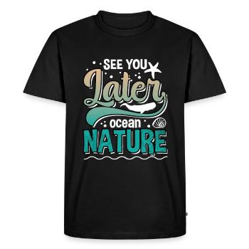 Marine Science Design for an Ocean Student - Men's Premium Organic T-Shirt - black - Front - Nico (187cm)