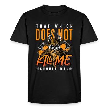 Norse Viking Mythology Design for Viking Warriors - Men's Premium Organic T-Shirt - black - Front - Nico (187cm)